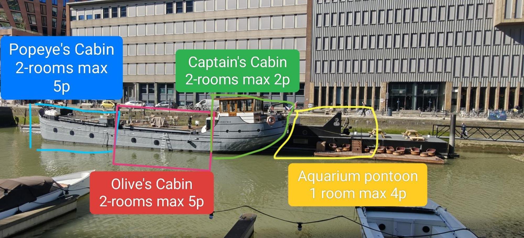 Hotel De Coaster & Aquarium Ponton Rotterdam Exteriér fotografie
